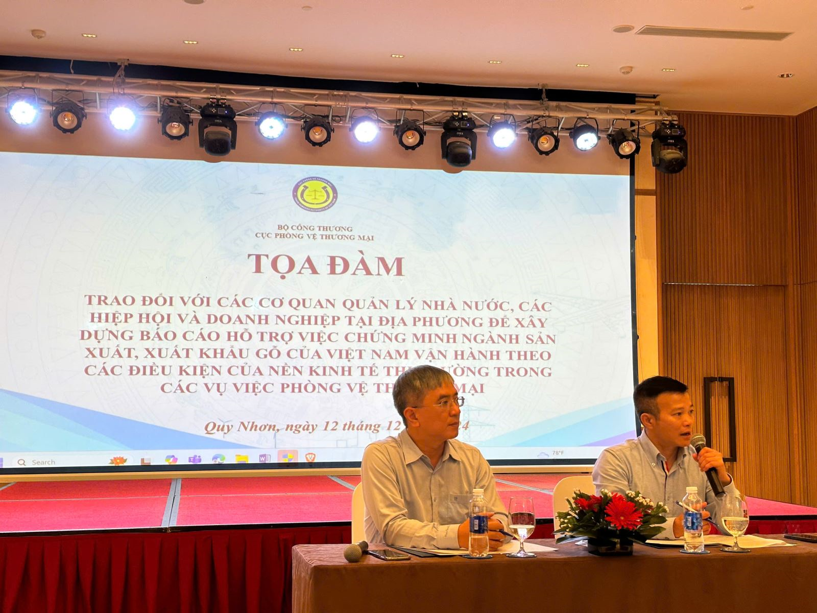 Discussion with state management agencies, associations and local businesses to develop reports to support the demonstration that Vietnam's wood production and export industry operates under market economy conditions in trade remedies cases